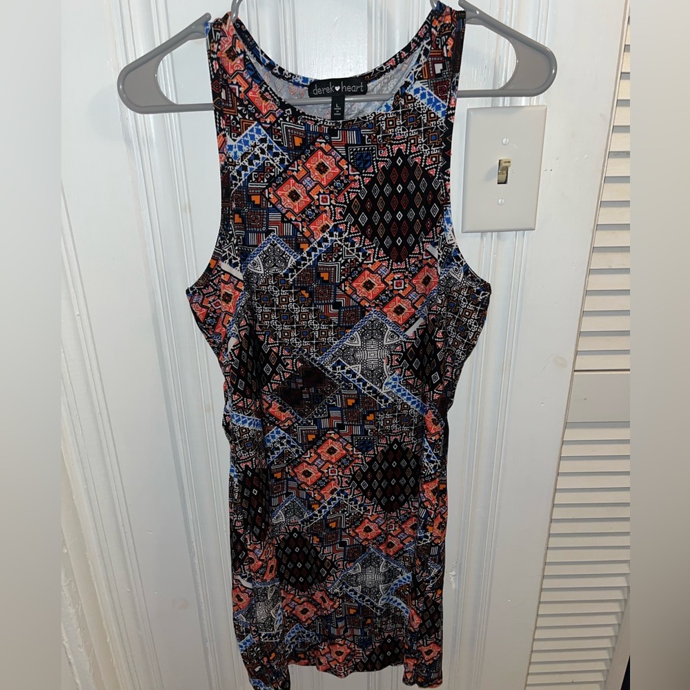 abstract body con dress